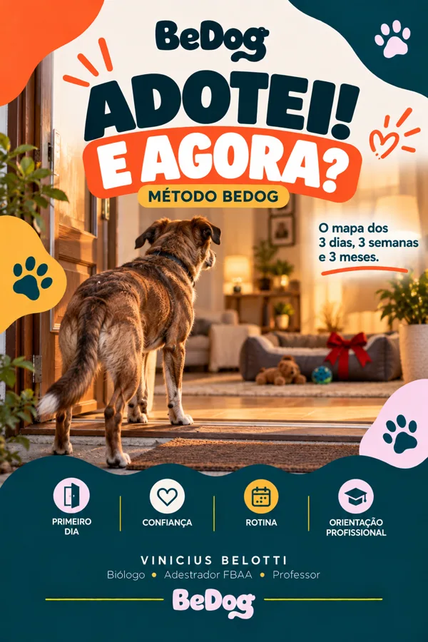 Capa do curso Adotei um Cão! E Agora? — Método BeDog