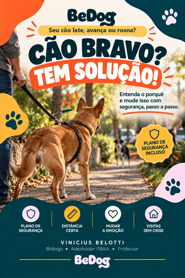 Capa do curso Cão Bravo? Tem Solução! — Método BeDog