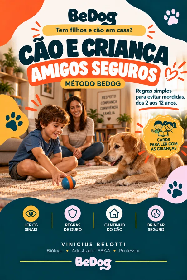 Capa do curso Cão e Criança: Amigos Seguros — Método BeDog