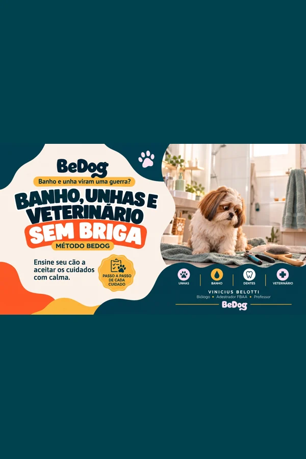 Capa do curso Cuidados sem Briga — Método BeDog