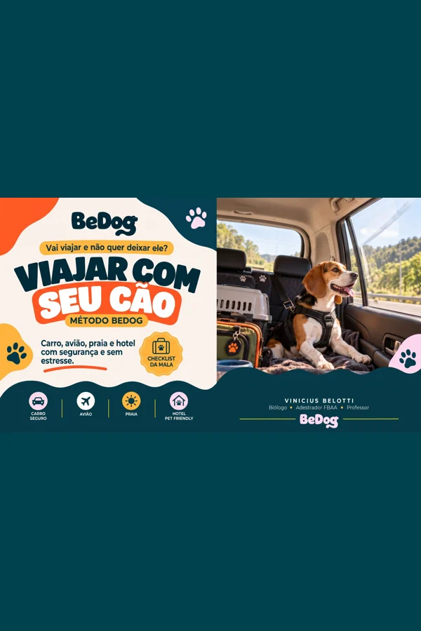 Capa do curso Viajar com Cão — Método BeDog